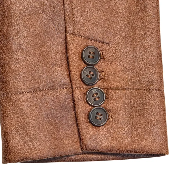 Free People Carmen Vegan Suede Duster Coat Brown Longline Oversized XS NWOT - Picture 4 of 16